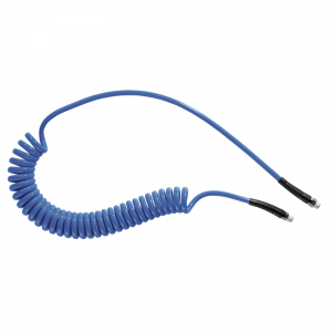 Tubo en espiral de poliuretano : equipado con enchufes macho fijo y rotativo PUS 66 Prevost