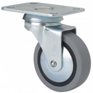 Rueda giratoria Aro serie 601 goma gris Ø 40 mm.