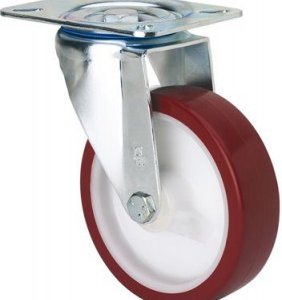Rueda giratoria POL Poliuretano inyectado Ø 100 mm.