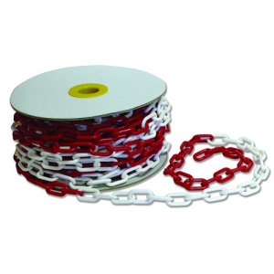 Cadena de plástico 6×25 mm. 78-830 Blanco/Rojo