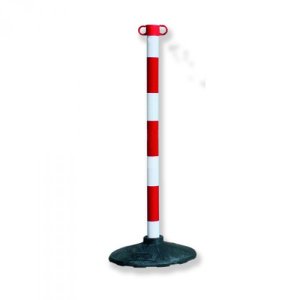 Kit de postes para cadena de plástico (2 uds.) 78-842 Blanco/Rojo